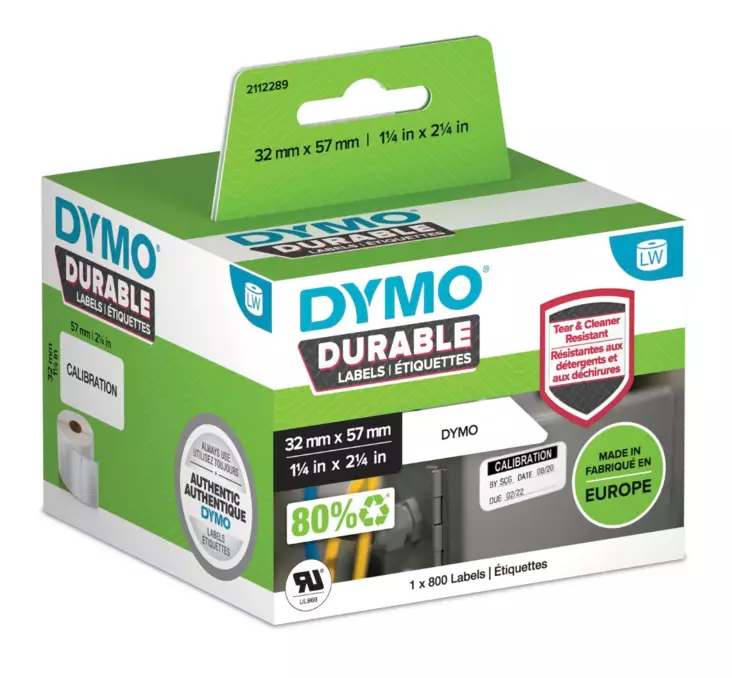Dymo Durable LW tarra 32x57mm 800kpl - Dymo tarrakirjoittimet ja tarrateipit - 2112289 - 1