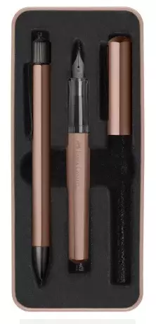 Faber-Castell mustekynä+kuulakynä Hexo Set pronssi - Kuivamustekynät - 140589 - 1