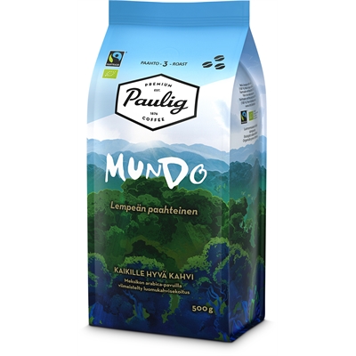 Kahvi Paulig Mundo luomu Reilu kauppa papu 500g - Kahvit ja suodatinpaperit - 269109 - 1