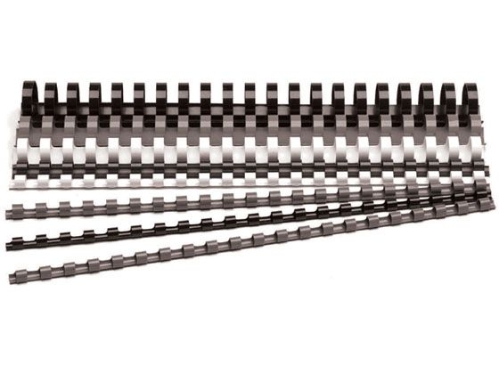 Kampaselkä 16mm musta muovi 100kpl - Asiakirjasidonta - 46509 - 1