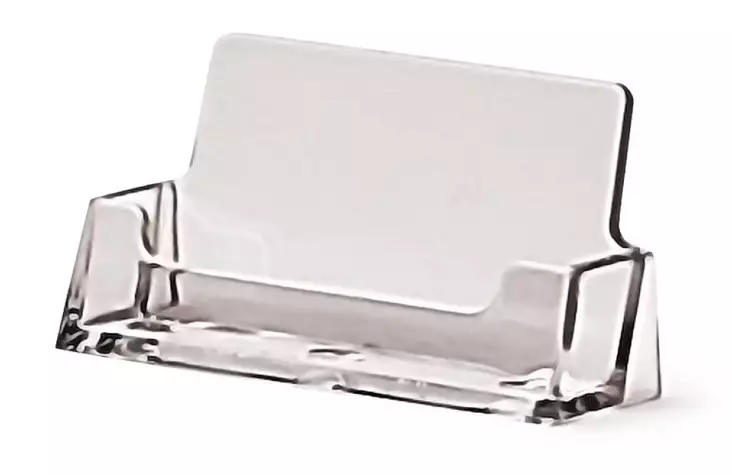 Käyntikorttiteline 1-os., vaaka, kirkas - Käyntikorttitelineet ja -kansiot - 103079 - 1