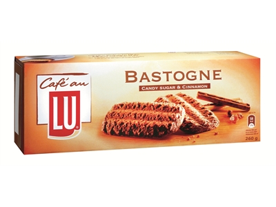 Keksi LU Cafe au Bastogne 260g laktoositon - karamellisoidun sokerin ja kanelin herkullinen maku - Makeat keksit - 269209 - 1