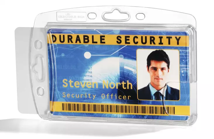 Kulkukorttikotelo Durable 8924 2:lle kortille 10 kpl - Nimikortit, kongressineulat, kaulanauhat - 892419 - 2