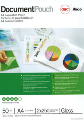 Laminointitasku GBC A4 2x250mic/50kpl - Kuumalaminointitaskut - 3740449 - 1