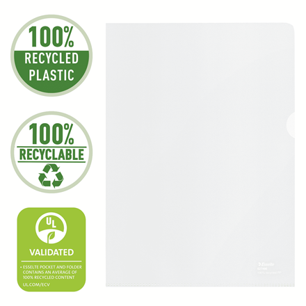 Muovitasku A4 ESSELTE Recycled 100my app - Muovitaskut - 163809 - 1