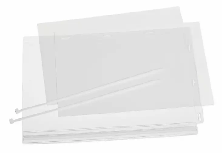 Vedenpitävä tasku A4 nippusiteillä 5kpl - Infotaskut, julistekehykset - 502719 - 1