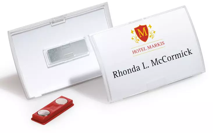 Nimikorttikotelo Durable 8215 magneettikiinnitys 90X54mm /10kpl - Nimikortit, kongressineulat, kaulanauhat - 821519 - 2