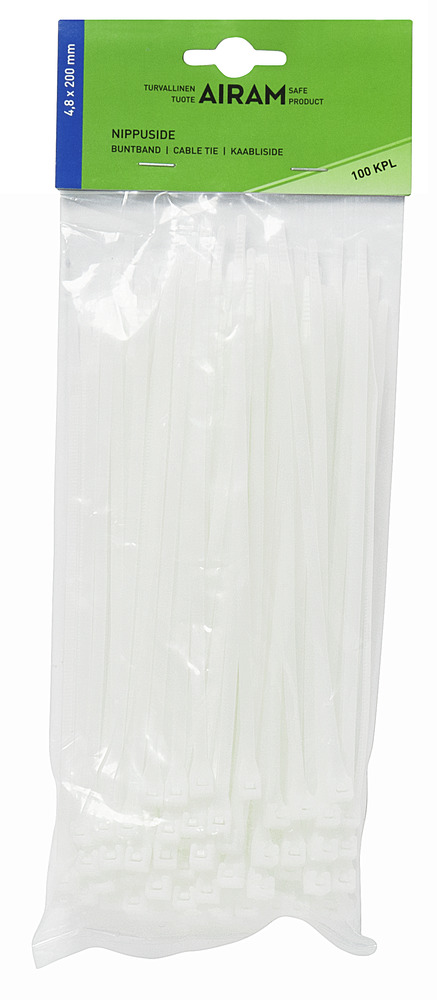 Nippuside AIRAM 4,8x200mm - Toimistoteipit, teipinkatkojat - 145899 - 1