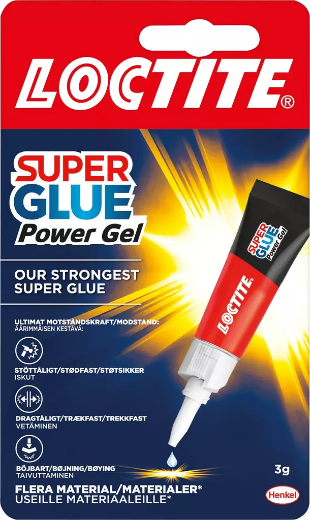 Pikaliima Loctite Power gel 3g - Liimat, liimarollerit - 2053909 - 2