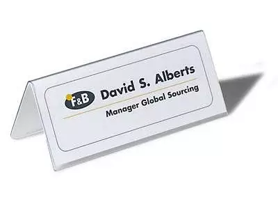 Nimikyltti pöydälle 61/122x150mm /25 - Käyntikorttitelineet ja -kansiot - 805019 - 1