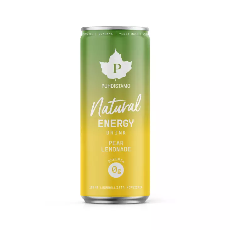 Puhdistamo Natural Energy Drink Pear Lemonade - 330 ml - Juomat ja patukat - 000269 - 1
