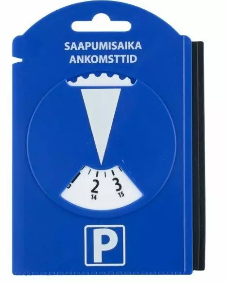 Pysäköintikiekko + jääraappa. sininen - Kassalippaat, parkkikiekot, lukot, ym. - 116769 - 1