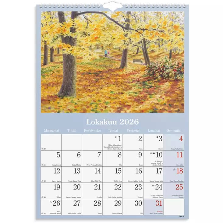 Seinäkalenteri 2026 Klassinen Suomi - Seinäkalenterit - 398089 - 1