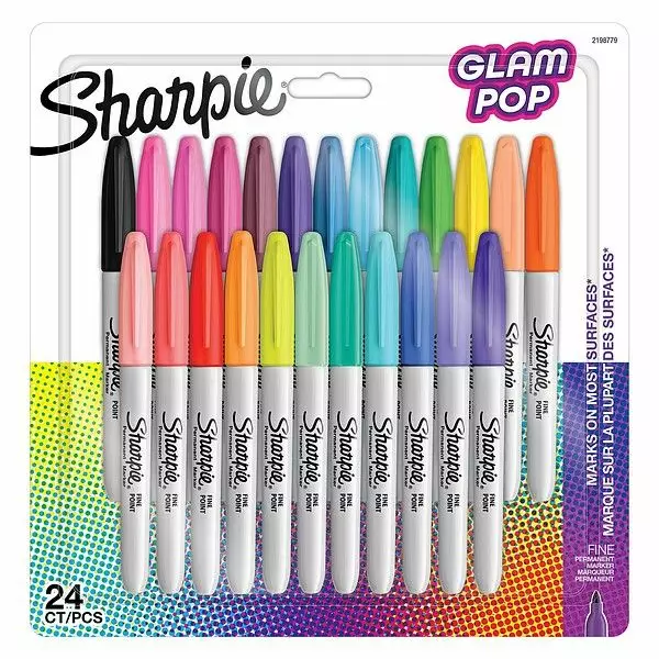 Sharpie Fine Tip Glam Pop 24kpl värilajitelma - Merkkauskynät, -tussit - 2198779 - 1