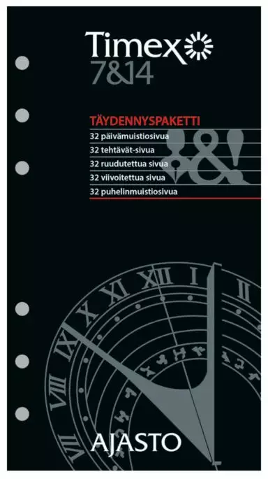 Ajasto Timex 7 ja 14 täydennyspaketti 92 x 168mm - Taskukalenterit - 2611042009 - 8