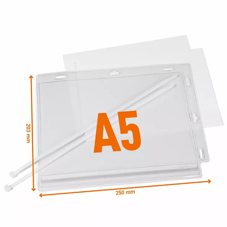 Vedenpitävä tasku A5 nippusiteillä - Infotaskut, julistekehykset - 505919 - 1