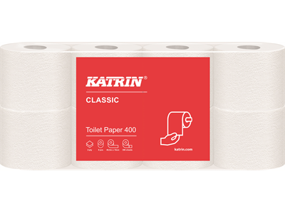WC-paperi 2-os.valk.Katrin Classic Toilet 400/50m/rl/40rll/sk - Käsipyyhkeet - 206189 - 1