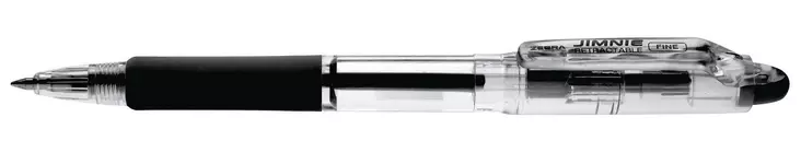 Zebra Jimnie kuulakärkikynä mekanismilla 0,24mm musta - Kuivamustekynät - 52609 - 2