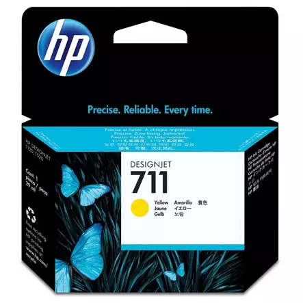 HP no 711 keltainen 29ml - HP mustesuihkupatruunat - CZ132A - 1
