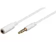 3.5mm 4-pin 1m M-F White - Audiokaapelit - IPOD003A - 1