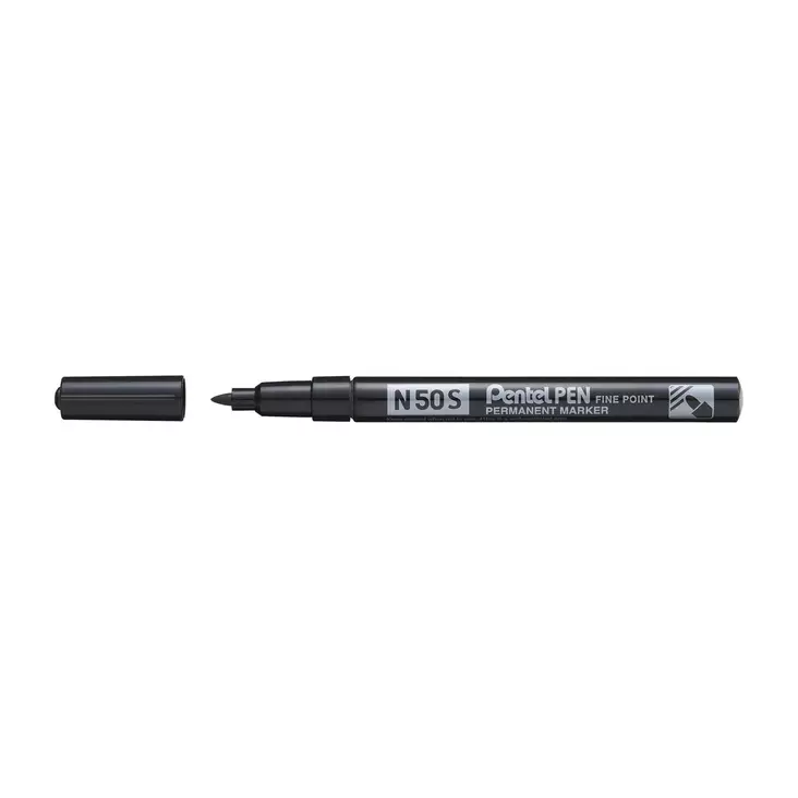 Pentel N50S huopakynä pyöreä 0,5-1 mm permanent musta - Merkkauskynät, -tussit - N50S-A - 1