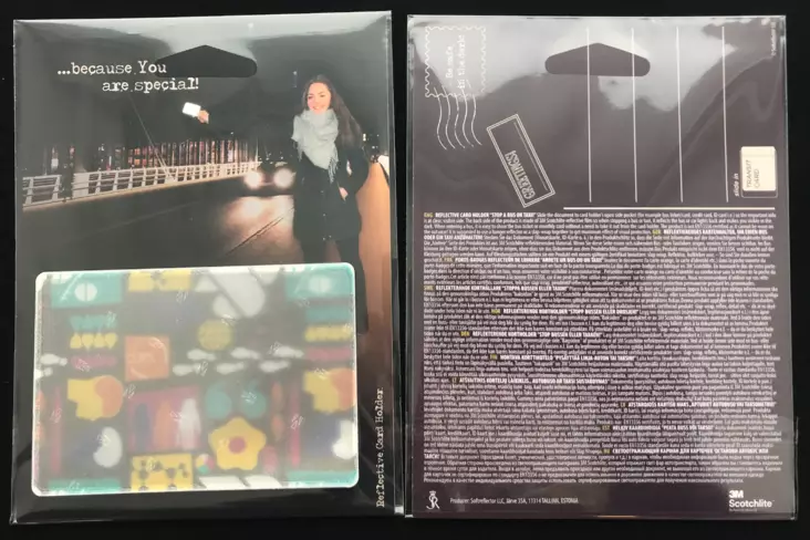 Bussikortin kotelo heijastava, sis. digipaino - Pehmoheijastimet - CH-003A - 1