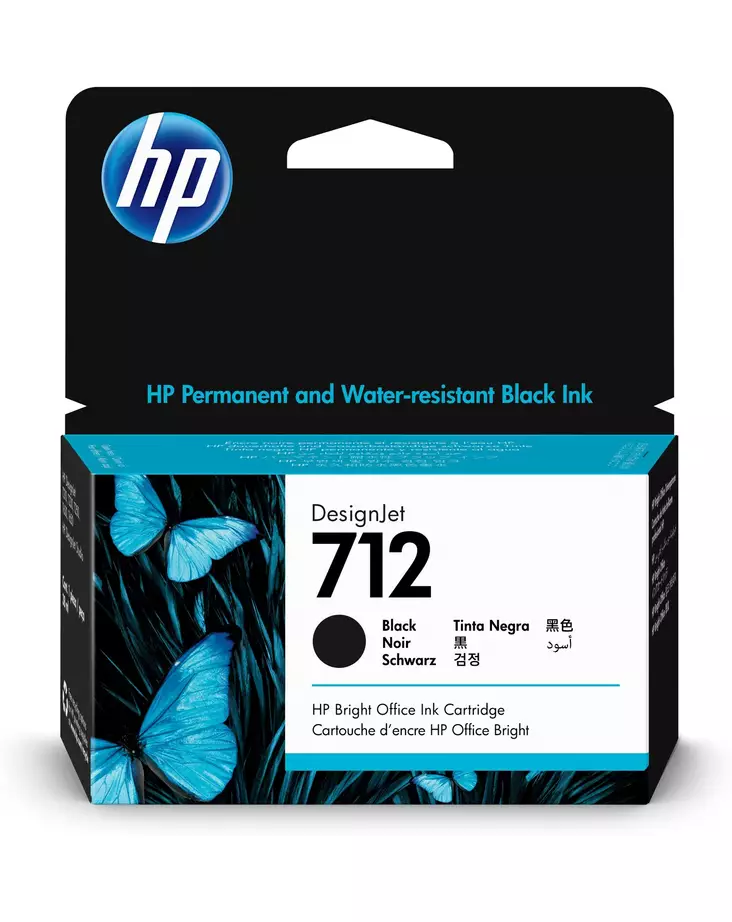HP 712 38ml Black - HP mustesuihkupatruunat - 3ED70A - 1