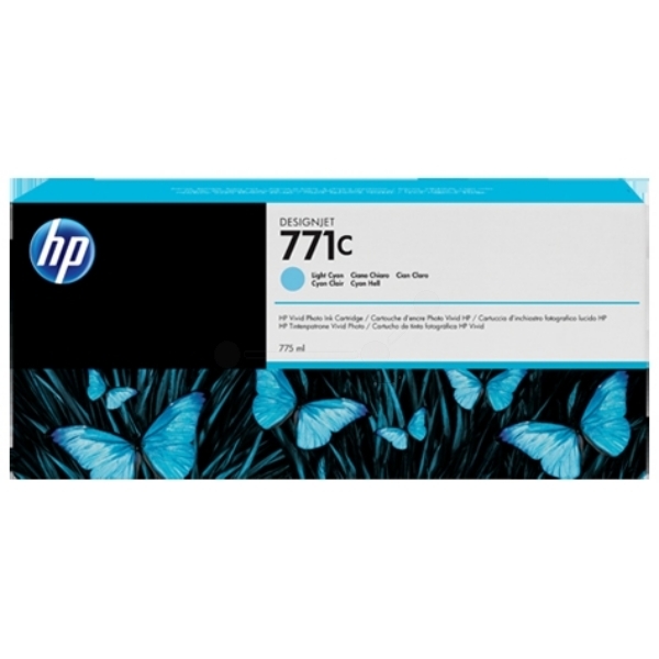 HP 771 Z6200 Light cyan mustepatruuna Alkuperäinen HP B6Y12A (HP 771C), mustetta 775 ml - HP mustesuihkupatruunat - B6Y12A - 1