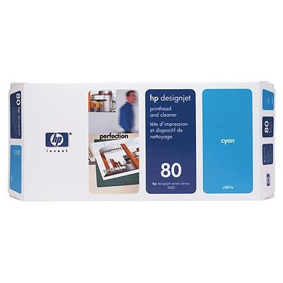 HP DesignJet 1050C/1055 kirj.pää+puhdistaja cyan - HP mustesuihkupatruunat - C4821A - 1