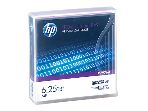 HP LTO-6 Ultrium. 6.25TB. RW Data Tape - LTO, DLT, DDS, DAT-nauhat - C7976A - 1