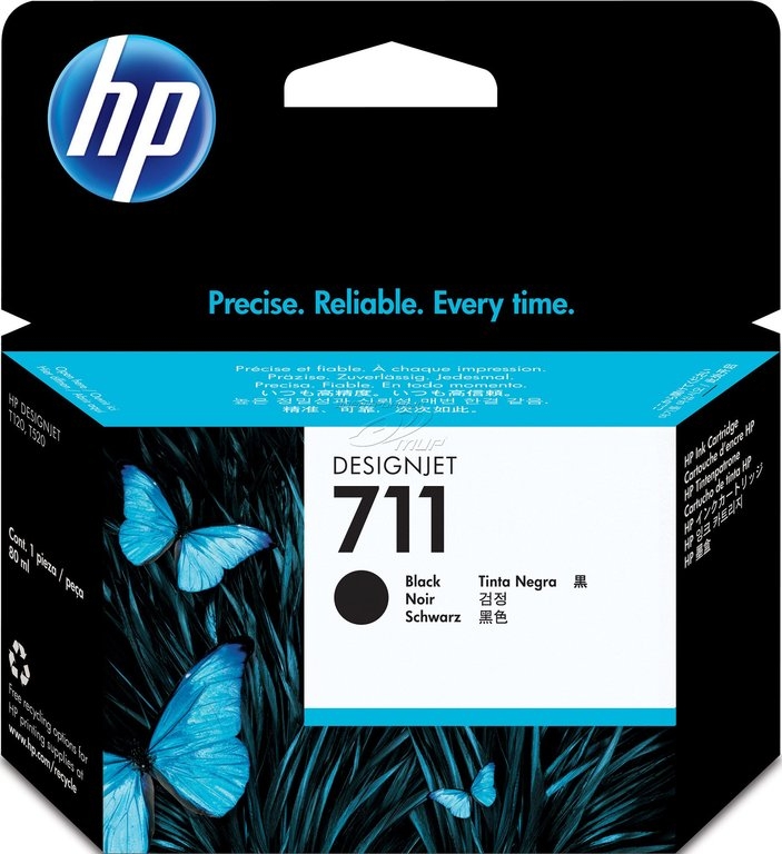 HP no 711 bk 80ml - HP mustesuihkupatruunat - CZ133A - 1