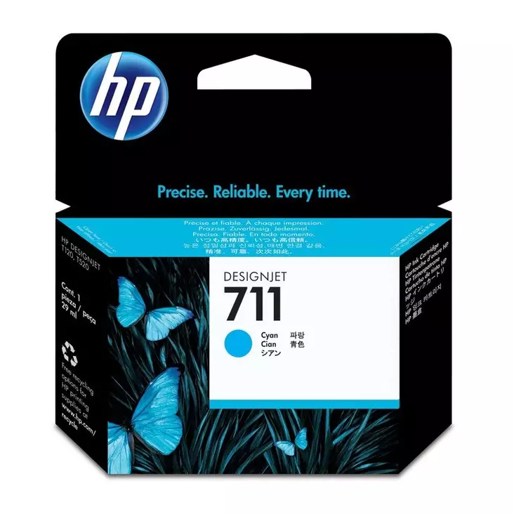 HP no 711 cyan 29ml - HP mustesuihkupatruunat - CZ130A - 1