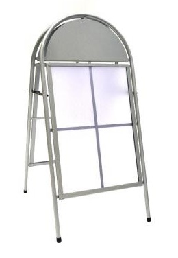 Ulkomainosteline 50x70cm kaarimli harmaa - Ulkomainostelineet ja tarvikkeet - 427757HA - 1