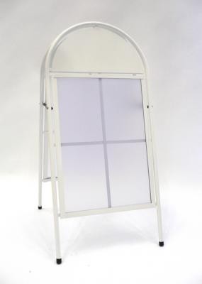 Ulkomainosteline 50x70cm valkoinen kaarimalli - Ulkomainostelineet ja tarvikkeet - 427757VA - 1