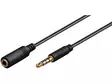 3.5mm 4-pin 1.5m M-F Black - Audiokaapelit - IPOD001B - 1