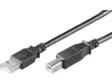 USB2.0 A-B 0,3M, M-M BLACK - USB-tuotteet - USBAB03B - 1