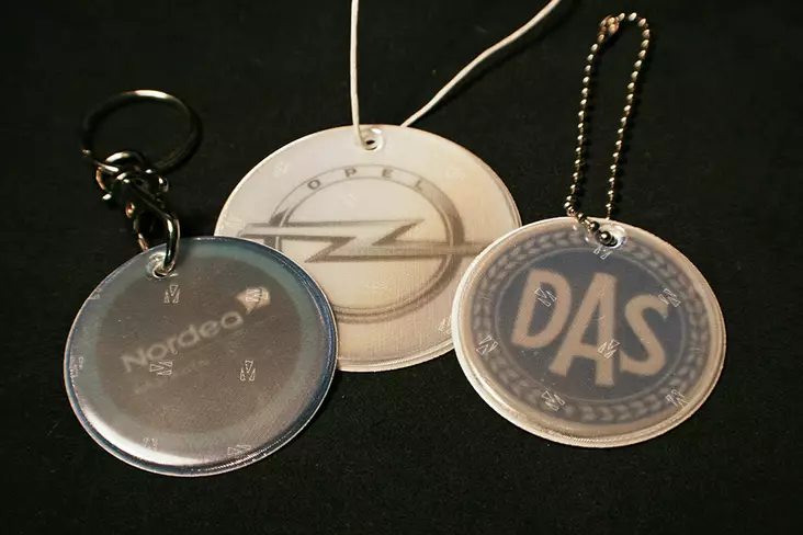 Heijastin perus B, Ympyrä, Digipaino yhdellä puolella - Pehmoheijastimet - RH-001B - 1