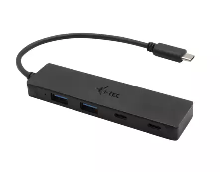 USB-C-keskitin 2xUSB-C 2xUSB-A 3.0 metallinen 19 cm passiivinen kaapeli - USB jakajat - C31HUBMETAL2A2C - 1