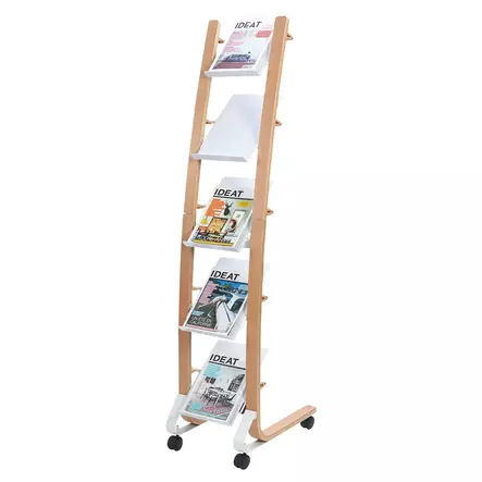 Alba Mobile esiteteline A4 5-osainen, puu/valkoinen - Esitetelineet - DD5PMWBC - 1