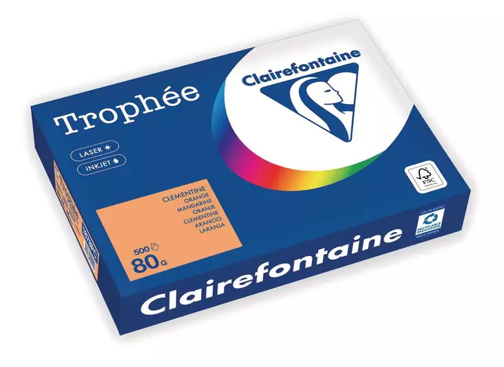Kopiopaperi Trophee A4 80g oranssi - Värilliset tulostuspaperit - 1878PC - 1