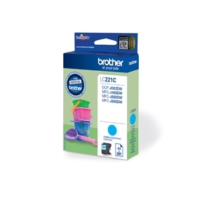 Brother LC221C Cyan väriainekasetti - Brother mustesuihkupatruunat - LC221C - 1