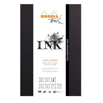 Rhodia Calligrapher alusta A4+ 50sh blan - Muisti- ja konttorikirjat - 116123C - 1