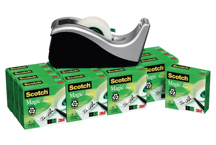 Scotch® Magic™ 810 teippi 16 rullaa ja C60 annostelija - Toimistoteipit, teipinkatkojat - 8-193R16C - 1