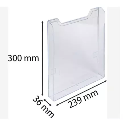 Exacompta esitetelineen lisälokero seinämalli A4, kirkas - Esitetelineet - 64358D - 2