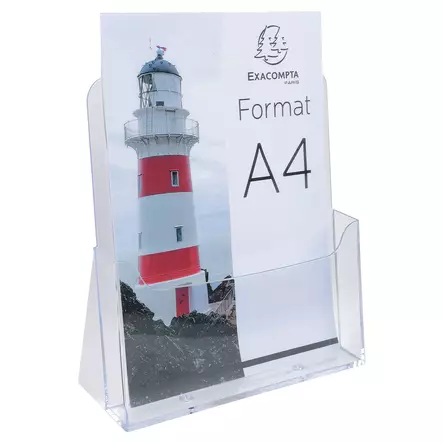 Exacompta esiteteline pöytämalli A4 kirkas - Esitetelineet - 74058D - 2