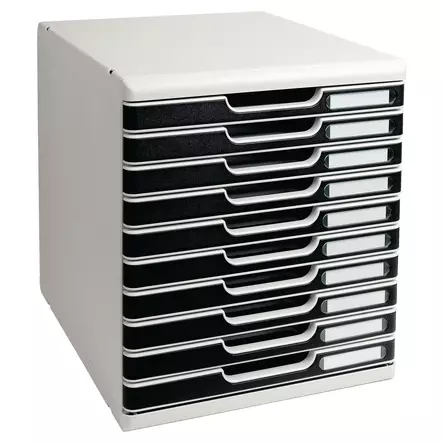 Exacompta Modulo laatikosto 10-osainen musta - Säilytyslaatikot, -kuutiot - 302014D - 1