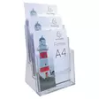 Exacompta esiteteline pöytämalli A4 3-lokeroa kirkas - Esitetelineet - 74158D - 2