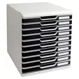 Exacompta Modulo laatikosto 10-osainen musta - Säilytyslaatikot, -kuutiot - 302014D - 1