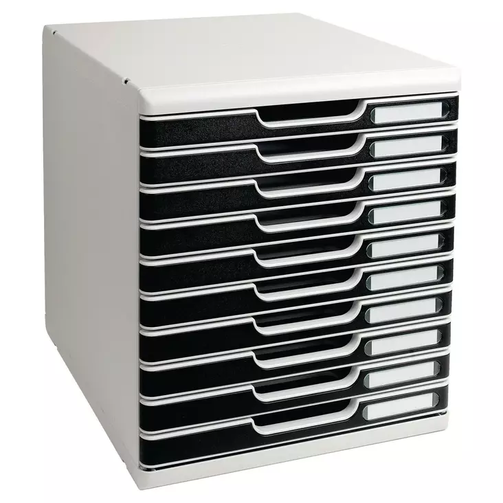 Exacompta Modulo laatikosto 10-osainen musta - Säilytyslaatikot, -kuutiot - 302014D - 1