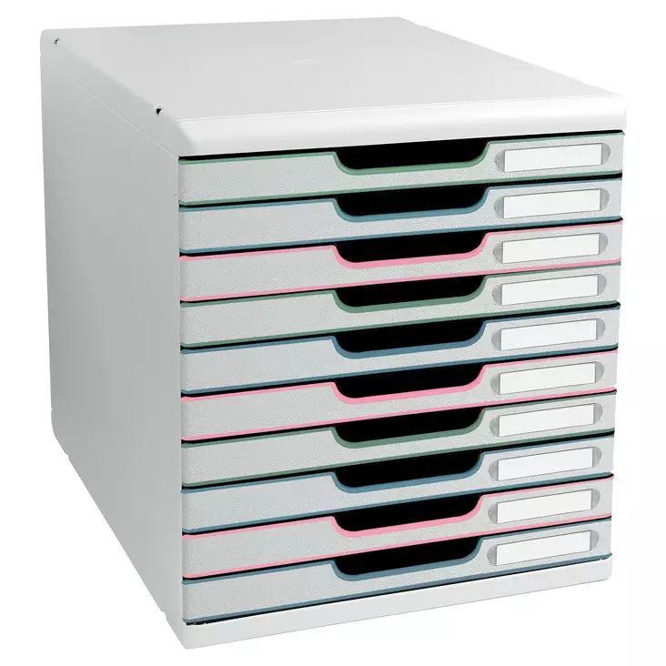 Exacompta Modulo vetolaatikosto 10-osainen - Säilytyslaatikot, -kuutiot - 302303D - 1